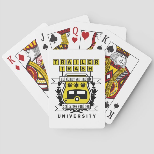 TRAILER TRASH UNIVERSITY PLAYING CARDS (Back)