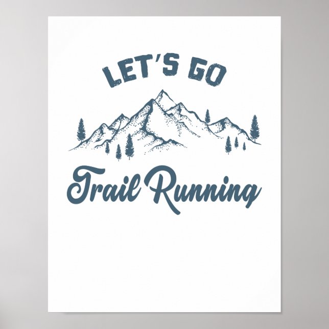 Traillauf Let's Go Trail Running Poster (Front)