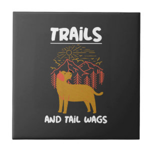Trails and tail Wags Labrador Retriever Tile