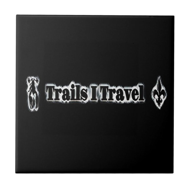 Trails I Travel Ceramic Tile (Front)