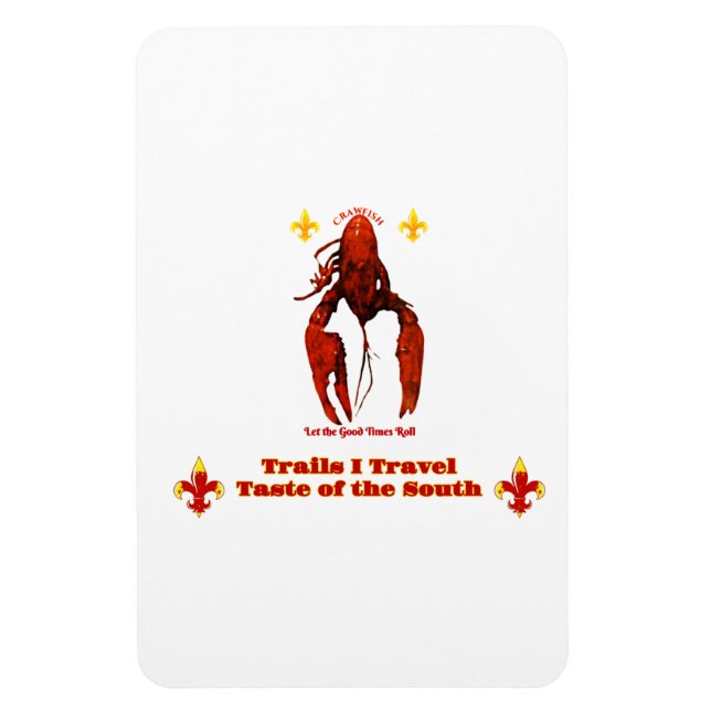 Trails I Travel Crawfish Magnet (Vertical)