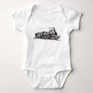 Train 03 - Black Baby Bodysuit