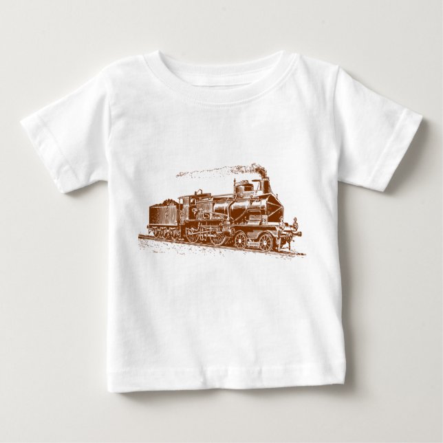 Train 03 - Walnut Brown Baby T-Shirt (Front)