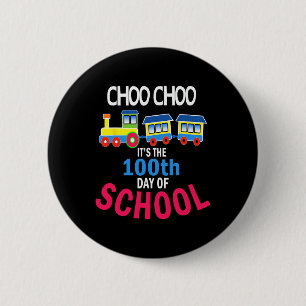 Train 100 Days Of Kindergarten School Student Teac 6 Cm Round Badge
