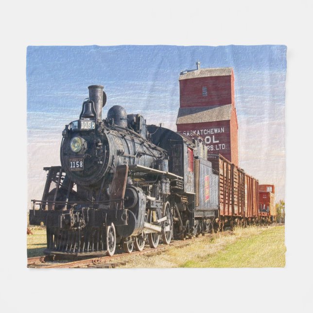 Train 1 fleece blanket (Front (Horizontal))