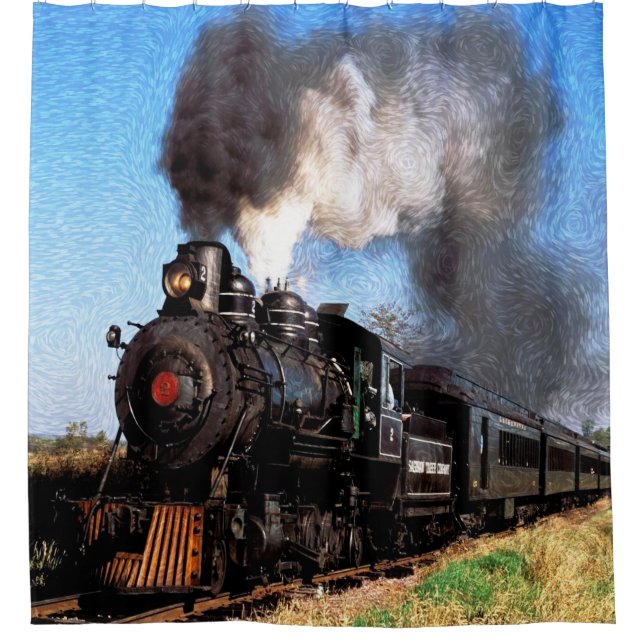 Train 2 shower curtain (Front)