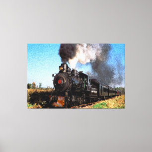 Train 2 Wrapped Canvas