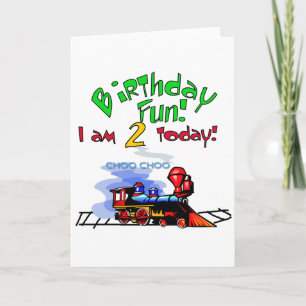 Train 2nd Birthday Tshirts and Gifts Card