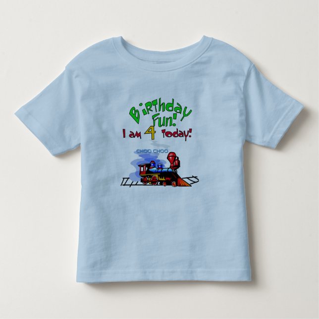 Train 4th Birthday Tshirts and Gifts (Front)