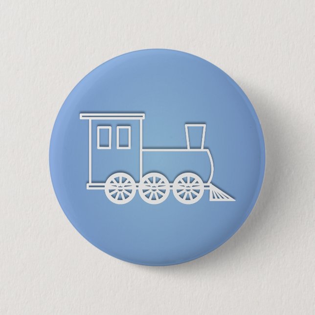 Train 6 Cm Round Badge (Front)