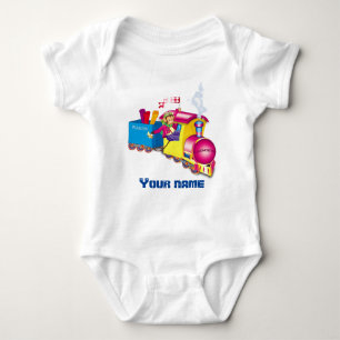 train and car baby bodysuit
