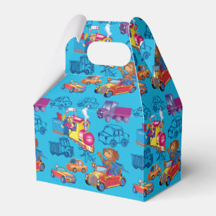 train and car for the boy favour box