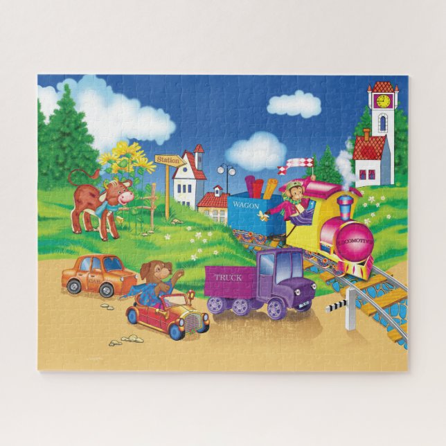 train and car jigsaw puzzle (Horizontal)