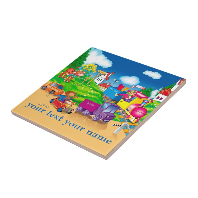 train and car tile (Side)