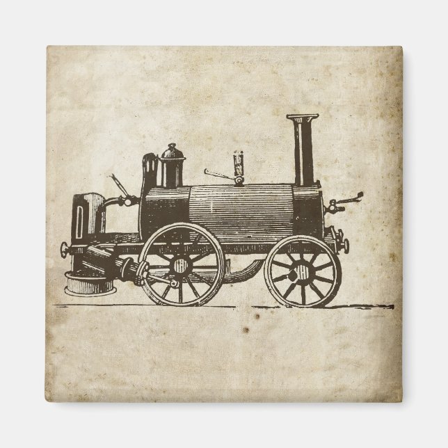 Train Antique Toy Steam Train Engine Magnet (Front)