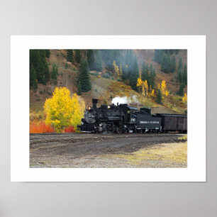 Train arriving in Silverton Poster