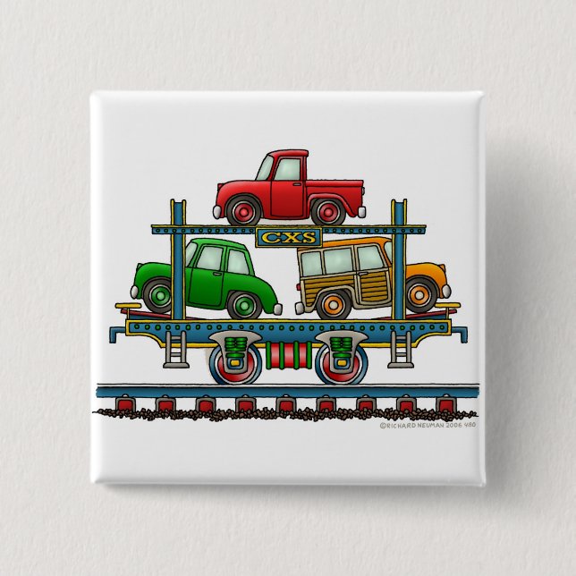 Train Auto Carrier Car Railroad  Car Pins (Front)