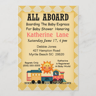 Train Baby Shower Invitation
