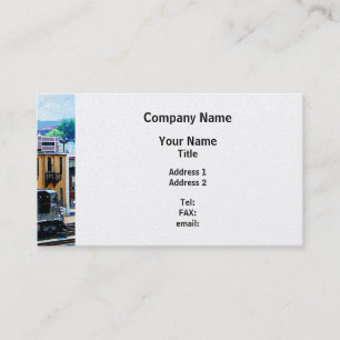 Train Being Pulled By Two Locomotives Business Card