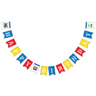 Train Birthday Bunting banner