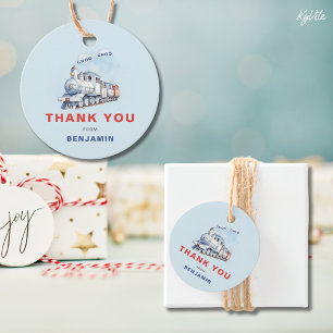 Train Birthday Circle Round Tag Chugga Chugga