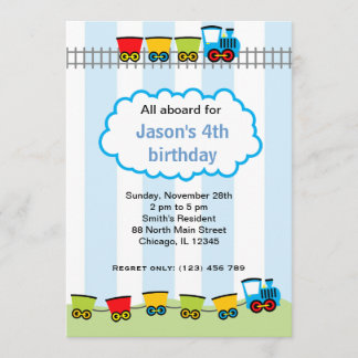 Train Birthday Invitation