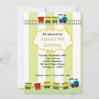Train Birthday Invitation