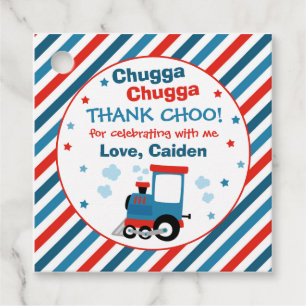 Train Birthday Party Decor Chugga Chugga Two Two Favour Tags