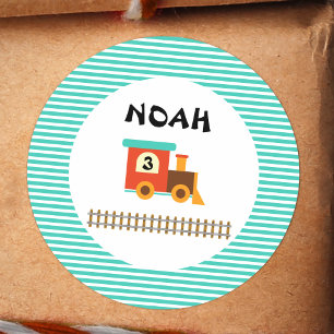 Train Birthday Party For Little Kids Classic Round Sticker