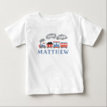 Train Birthday Personalised Name Shirt<br><div class="desc">Cute train shirt for your little one,  personalise it with a name and message. All text is editable and it features a watercolor train.</div>