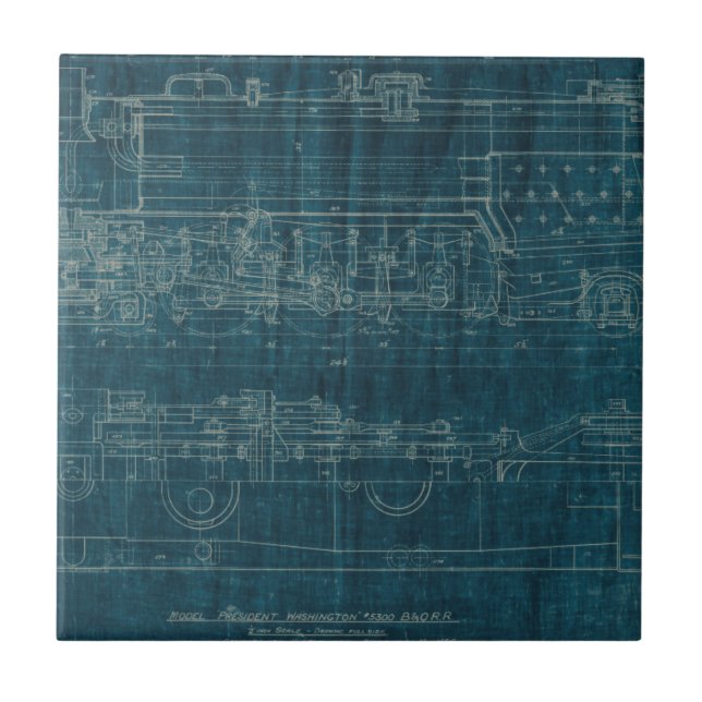 Train Blueprint I Tile (Front)