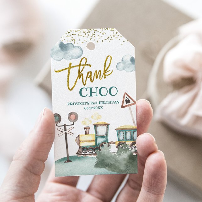 Train Boy 2nd Birthday Thank You Favour Tag (Creator Uploaded)