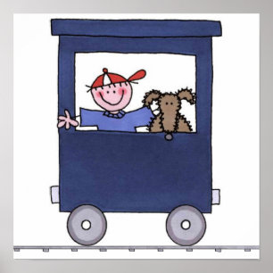 Train canvas painting poster