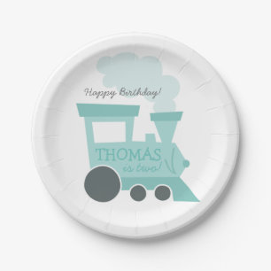 Train Cars Paper Plates