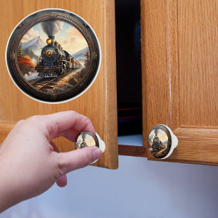 Train Ceramic Knob