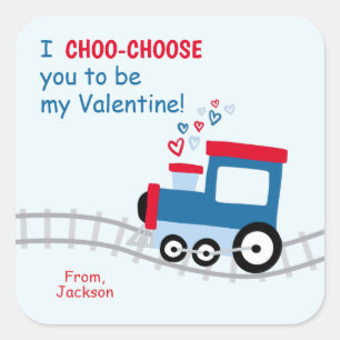 Train Class Valentines Stickers