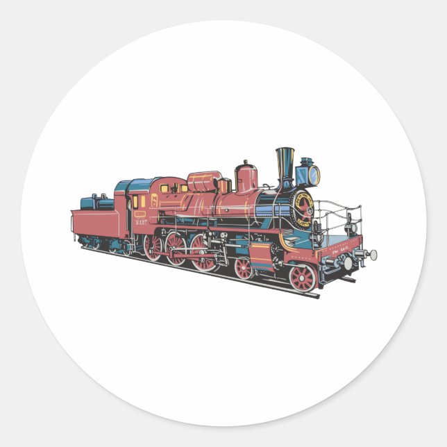 Train Classic Round Sticker (Front)