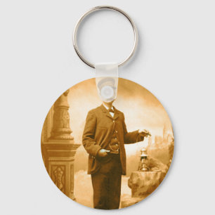 Train Conductor Keychain