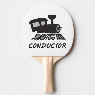 Train Conductor Ping Pong Paddle