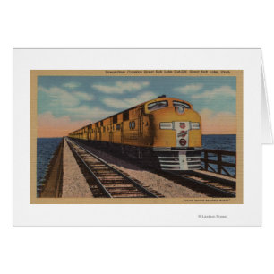 Train- Crossing Great Salt Lake, Ogden, Utah