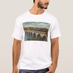 Train- Crossing Stone Arch Bridge T-Shirt