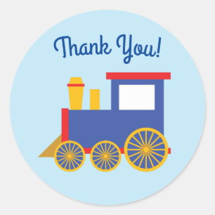 Train Cute Choo-Choo 1st Birthday Party Theme Classic Round Sticker