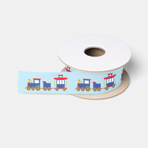 Train Cute Choo-Choo 1st Birthday Party Theme Satin Ribbon