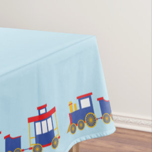 Train Cute Choo-Choo 1st Birthday Party Theme Tablecloth