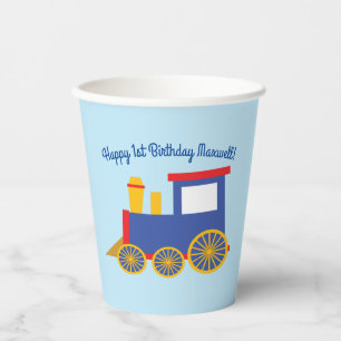 Train Cute Choo-Choo Kids 1st Birthday Party Paper Cups