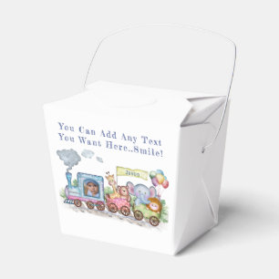 Train cute photo watercolor Favor Box