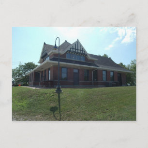 Train depot postcard
