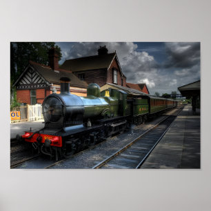 Train Dreams: Nostalgic Railroad Artwork Poster