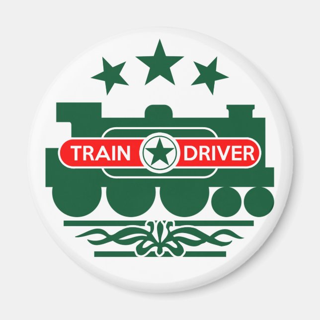 Train Driver, Railway Magnet (Front)