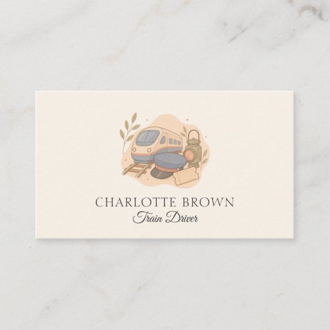 Train Driver Railway Transportation Rail Transit Business Card (Front)
